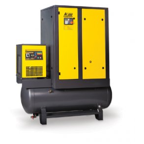 Kompressor med beholder og kletrrer